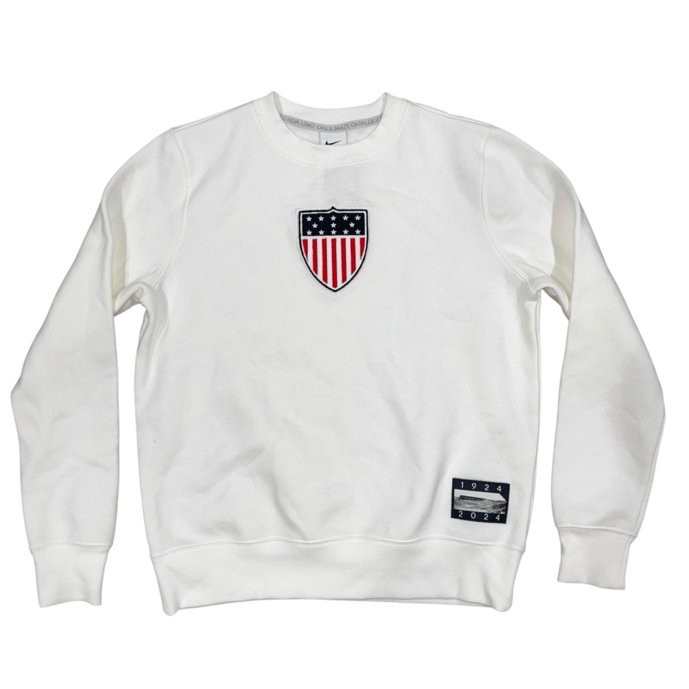 Nike Club Fleece Team USA Olympics Sail White Crew Sweatshirt
